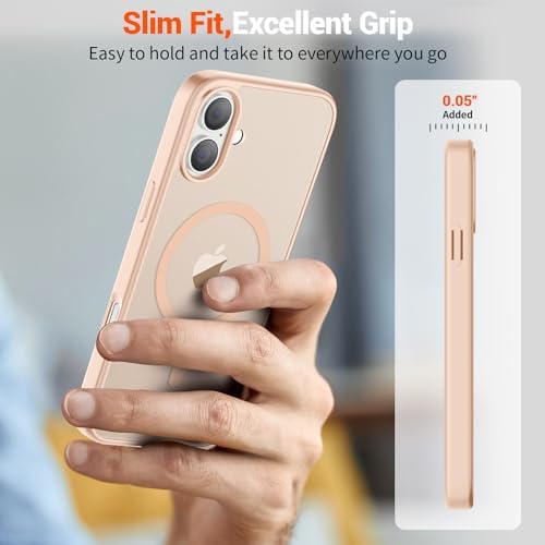 SUPFINE Magnetic for iPhone 12 Mini Case & iPhone 13 Mini Case  Compatible with MagSafe   Military Grade Drop Protection  Slim Translucent Matte Shockproof Phone Cover Black