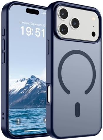 SUPFINE Magnetic for iPhone 12 Mini Case & iPhone 13 Mini Case  Compatible with MagSafe   Military Grade Drop Protection  Slim Translucent Matte Shockproof Phone Cover Black