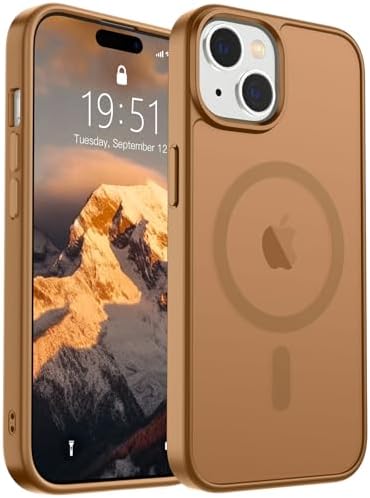 SUPFINE Magnetic for iPhone 12 Mini Case & iPhone 13 Mini Case  Compatible with MagSafe   Military Grade Drop Protection  Slim Translucent Matte Shockproof Phone Cover Black