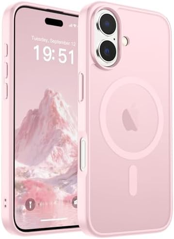 SUPFINE Magnetic for iPhone 12 Mini Case & iPhone 13 Mini Case  Compatible with MagSafe   Military Grade Drop Protection  Slim Translucent Matte Shockproof Phone Cover Black