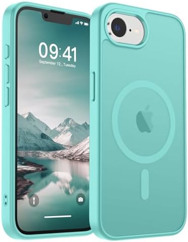 SUPFINE Magnetic for iPhone 12 Mini Case & iPhone 13 Mini Case  Compatible with MagSafe   Military Grade Drop Protection  Slim Translucent Matte Shockproof Phone Cover Black