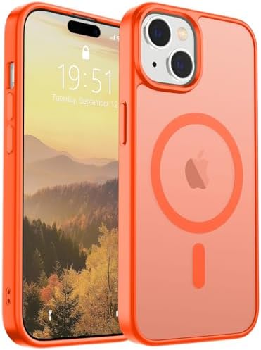 SUPFINE Magnetic for iPhone 12 Mini Case & iPhone 13 Mini Case  Compatible with MagSafe   Military Grade Drop Protection  Slim Translucent Matte Shockproof Phone Cover Black