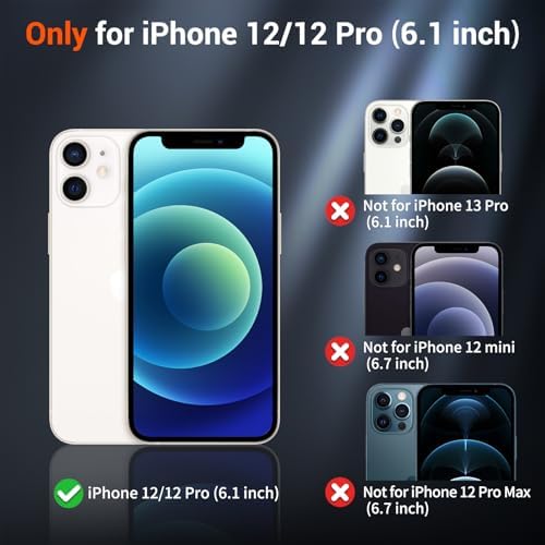 SUPFINE Magnetic for iPhone 12 Mini Case & iPhone 13 Mini Case  Compatible with MagSafe   Military Grade Drop Protection  Slim Translucent Matte Shockproof Phone Cover Black