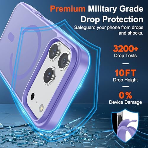 SUPFINE Magnetic for iPhone 12 Mini Case & iPhone 13 Mini Case  Compatible with MagSafe   Military Grade Drop Protection  Slim Translucent Matte Shockproof Phone Cover Black