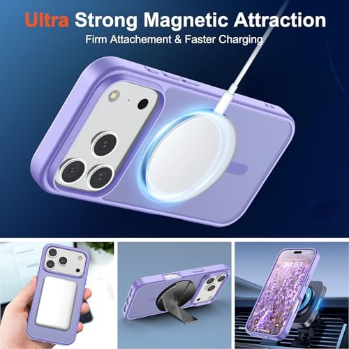 SUPFINE Magnetic for iPhone 12 Mini Case & iPhone 13 Mini Case  Compatible with MagSafe   Military Grade Drop Protection  Slim Translucent Matte Shockproof Phone Cover Black