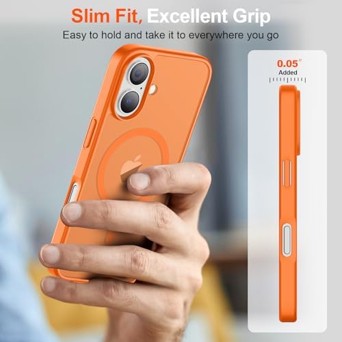 SUPFINE Magnetic for iPhone 12 Mini Case & iPhone 13 Mini Case  Compatible with MagSafe   Military Grade Drop Protection  Slim Translucent Matte Shockproof Phone Cover Black