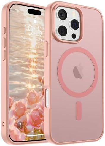 SUPFINE Magnetic for iPhone 12 Mini Case & iPhone 13 Mini Case  Compatible with MagSafe   Military Grade Drop Protection  Slim Translucent Matte Shockproof Phone Cover Black