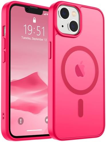 SUPFINE Magnetic for iPhone 12 Mini Case & iPhone 13 Mini Case  Compatible with MagSafe   Military Grade Drop Protection  Slim Translucent Matte Shockproof Phone Cover Black