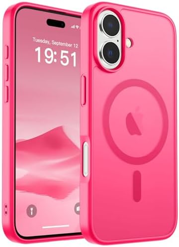 SUPFINE Magnetic for iPhone 12 Mini Case & iPhone 13 Mini Case  Compatible with MagSafe   Military Grade Drop Protection  Slim Translucent Matte Shockproof Phone Cover Black