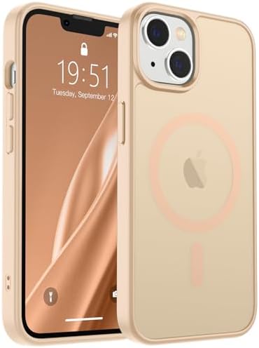 SUPFINE Magnetic for iPhone 12 Mini Case & iPhone 13 Mini Case  Compatible with MagSafe   Military Grade Drop Protection  Slim Translucent Matte Shockproof Phone Cover Black