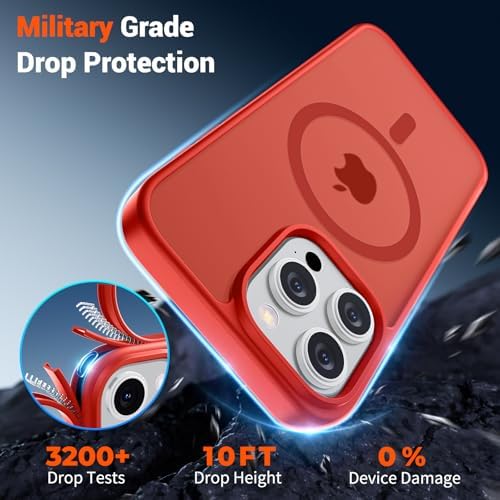 SUPFINE Magnetic for iPhone 12 Mini Case & iPhone 13 Mini Case  Compatible with MagSafe   Military Grade Drop Protection  Slim Translucent Matte Shockproof Phone Cover Black