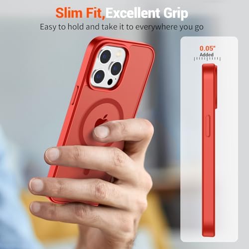 SUPFINE Magnetic for iPhone 12 Mini Case & iPhone 13 Mini Case  Compatible with MagSafe   Military Grade Drop Protection  Slim Translucent Matte Shockproof Phone Cover Black