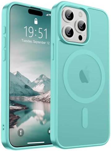 SUPFINE Magnetic for iPhone 12 Mini Case & iPhone 13 Mini Case  Compatible with MagSafe   Military Grade Drop Protection  Slim Translucent Matte Shockproof Phone Cover Black