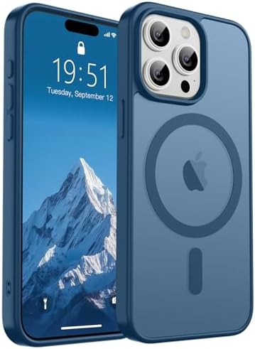 SUPFINE Magnetic for iPhone 12 Mini Case & iPhone 13 Mini Case  Compatible with MagSafe   Military Grade Drop Protection  Slim Translucent Matte Shockproof Phone Cover Black