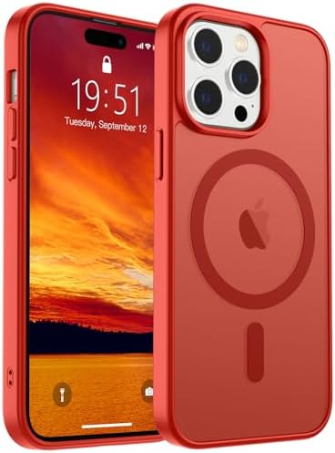 SUPFINE Magnetic for iPhone 12 Mini Case & iPhone 13 Mini Case  Compatible with MagSafe   Military Grade Drop Protection  Slim Translucent Matte Shockproof Phone Cover Black