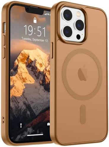 SUPFINE Magnetic for iPhone 12 Mini Case & iPhone 13 Mini Case  Compatible with MagSafe   Military Grade Drop Protection  Slim Translucent Matte Shockproof Phone Cover Black