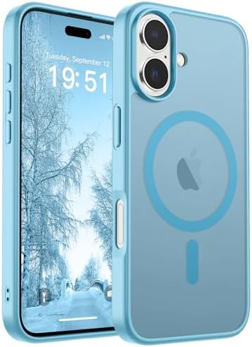 SUPFINE Magnetic for iPhone 12 Mini Case & iPhone 13 Mini Case  Compatible with MagSafe   Military Grade Drop Protection  Slim Translucent Matte Shockproof Phone Cover Black