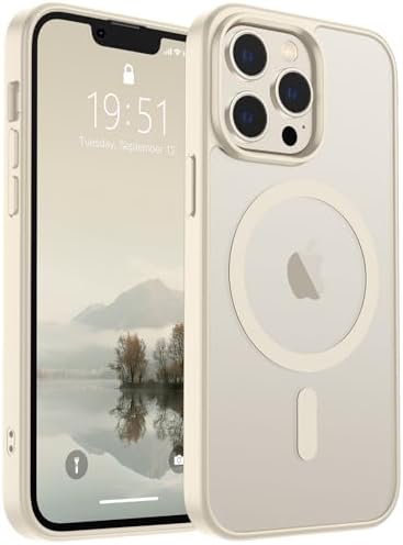 SUPFINE Magnetic for iPhone 12 Mini Case & iPhone 13 Mini Case  Compatible with MagSafe   Military Grade Drop Protection  Slim Translucent Matte Shockproof Phone Cover Black