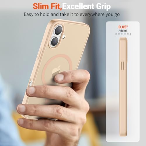 SUPFINE Magnetic for iPhone 12 Mini Case & iPhone 13 Mini Case  Compatible with MagSafe   Military Grade Drop Protection  Slim Translucent Matte Shockproof Phone Cover Black