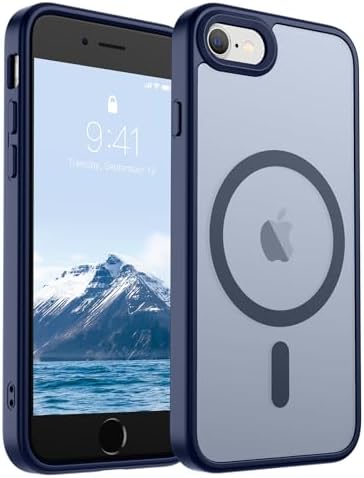 SUPFINE Magnetic for iPhone 12 Mini Case & iPhone 13 Mini Case  Compatible with MagSafe   Military Grade Drop Protection  Slim Translucent Matte Shockproof Phone Cover Black