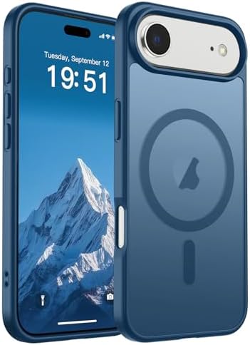 SUPFINE Magnetic for iPhone 12 Mini Case & iPhone 13 Mini Case  Compatible with MagSafe   Military Grade Drop Protection  Slim Translucent Matte Shockproof Phone Cover Black