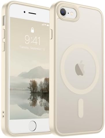 SUPFINE Magnetic for iPhone 12 Mini Case & iPhone 13 Mini Case  Compatible with MagSafe   Military Grade Drop Protection  Slim Translucent Matte Shockproof Phone Cover Black