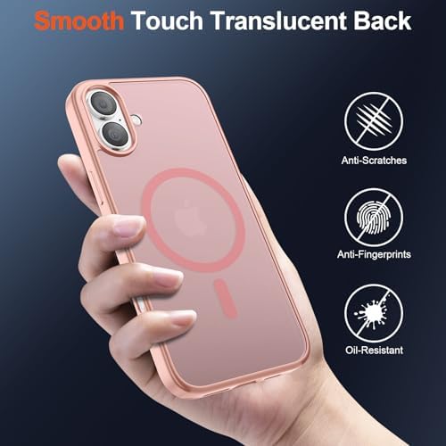 SUPFINE Magnetic for iPhone 12 Mini Case & iPhone 13 Mini Case  Compatible with MagSafe   Military Grade Drop Protection  Slim Translucent Matte Shockproof Phone Cover Black