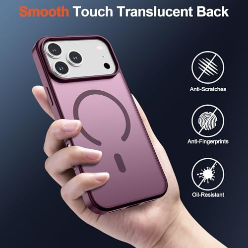 SUPFINE Magnetic for iPhone 12 Mini Case & iPhone 13 Mini Case  Compatible with MagSafe   Military Grade Drop Protection  Slim Translucent Matte Shockproof Phone Cover Black