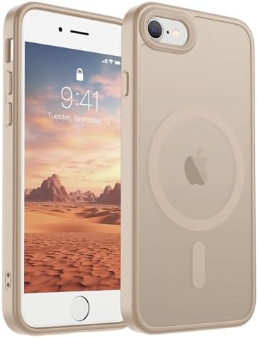 SUPFINE Magnetic for iPhone 12 Mini Case & iPhone 13 Mini Case  Compatible with MagSafe   Military Grade Drop Protection  Slim Translucent Matte Shockproof Phone Cover Black