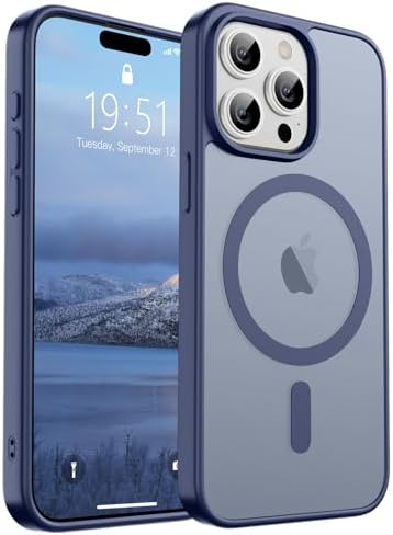 SUPFINE Magnetic for iPhone 12 Mini Case & iPhone 13 Mini Case  Compatible with MagSafe   Military Grade Drop Protection  Slim Translucent Matte Shockproof Phone Cover Black