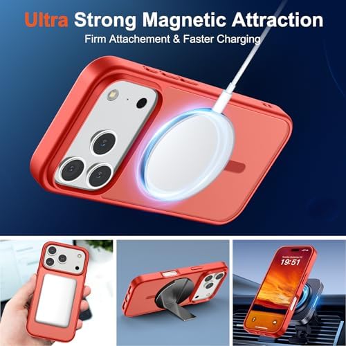 SUPFINE Magnetic for iPhone 12 Mini Case & iPhone 13 Mini Case  Compatible with MagSafe   Military Grade Drop Protection  Slim Translucent Matte Shockproof Phone Cover Black