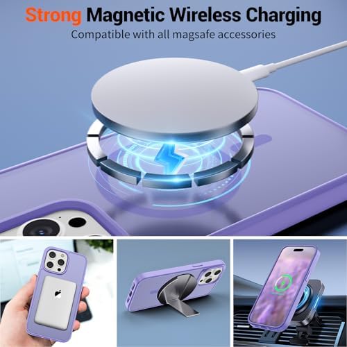 SUPFINE Magnetic for iPhone 12 Mini Case & iPhone 13 Mini Case  Compatible with MagSafe   Military Grade Drop Protection  Slim Translucent Matte Shockproof Phone Cover Black