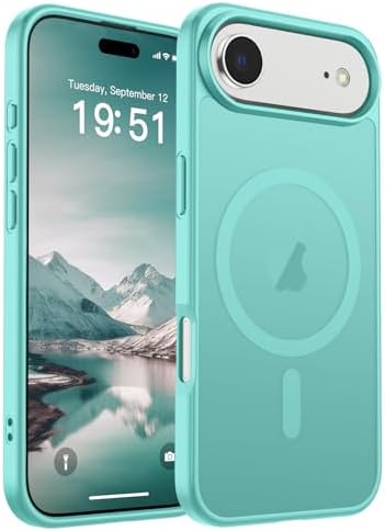 SUPFINE Magnetic for iPhone 12 Mini Case & iPhone 13 Mini Case  Compatible with MagSafe   Military Grade Drop Protection  Slim Translucent Matte Shockproof Phone Cover Black