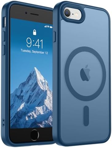 SUPFINE Magnetic for iPhone 12 Mini Case & iPhone 13 Mini Case  Compatible with MagSafe   Military Grade Drop Protection  Slim Translucent Matte Shockproof Phone Cover Black