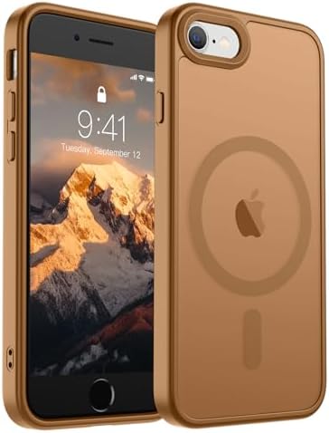 SUPFINE Magnetic for iPhone 12 Mini Case & iPhone 13 Mini Case  Compatible with MagSafe   Military Grade Drop Protection  Slim Translucent Matte Shockproof Phone Cover Black