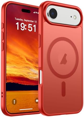 SUPFINE Magnetic for iPhone 12 Mini Case & iPhone 13 Mini Case  Compatible with MagSafe   Military Grade Drop Protection  Slim Translucent Matte Shockproof Phone Cover Black