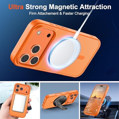 SUPFINE Magnetic for iPhone 12 Mini Case & iPhone 13 Mini Case  Compatible with MagSafe   Military Grade Drop Protection  Slim Translucent Matte Shockproof Phone Cover Black
