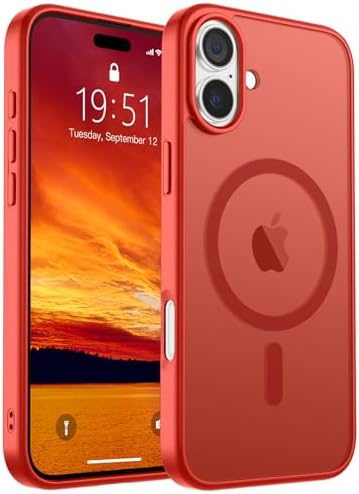 SUPFINE Magnetic for iPhone 12 Mini Case & iPhone 13 Mini Case  Compatible with MagSafe   Military Grade Drop Protection  Slim Translucent Matte Shockproof Phone Cover Black