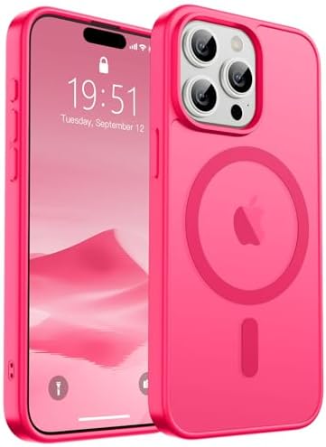 SUPFINE Magnetic for iPhone 12 Mini Case & iPhone 13 Mini Case  Compatible with MagSafe   Military Grade Drop Protection  Slim Translucent Matte Shockproof Phone Cover Black