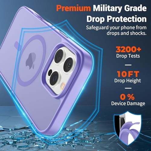 SUPFINE Magnetic for iPhone 12 Mini Case & iPhone 13 Mini Case  Compatible with MagSafe   Military Grade Drop Protection  Slim Translucent Matte Shockproof Phone Cover Black