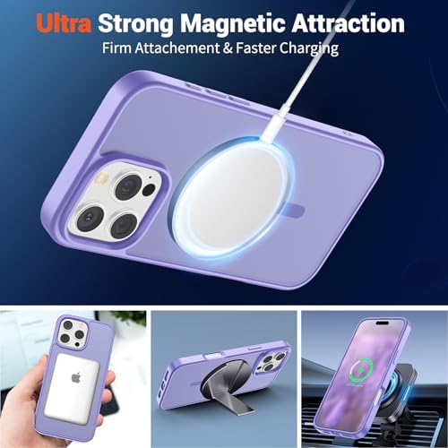 SUPFINE Magnetic for iPhone 12 Mini Case & iPhone 13 Mini Case  Compatible with MagSafe   Military Grade Drop Protection  Slim Translucent Matte Shockproof Phone Cover Black