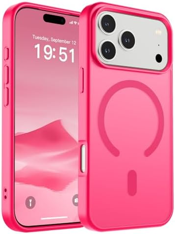 SUPFINE Magnetic for iPhone 12 Mini Case & iPhone 13 Mini Case  Compatible with MagSafe   Military Grade Drop Protection  Slim Translucent Matte Shockproof Phone Cover Black