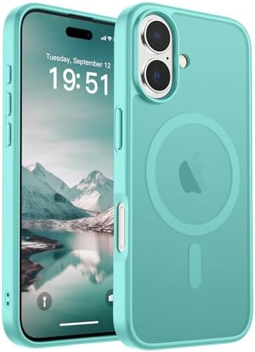 SUPFINE Magnetic for iPhone 12 Mini Case & iPhone 13 Mini Case  Compatible with MagSafe   Military Grade Drop Protection  Slim Translucent Matte Shockproof Phone Cover Black