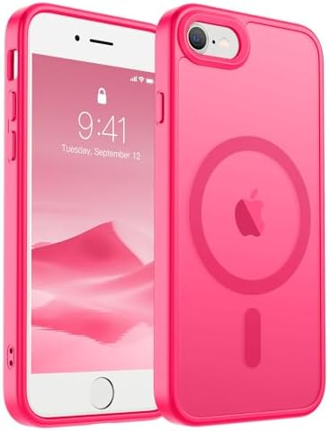 SUPFINE Magnetic for iPhone 12 Mini Case & iPhone 13 Mini Case  Compatible with MagSafe   Military Grade Drop Protection  Slim Translucent Matte Shockproof Phone Cover Black