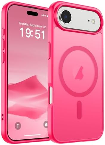 SUPFINE Magnetic for iPhone 12 Mini Case & iPhone 13 Mini Case  Compatible with MagSafe   Military Grade Drop Protection  Slim Translucent Matte Shockproof Phone Cover Black