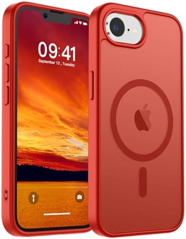 SUPFINE Magnetic for iPhone 12 Mini Case & iPhone 13 Mini Case  Compatible with MagSafe   Military Grade Drop Protection  Slim Translucent Matte Shockproof Phone Cover Black