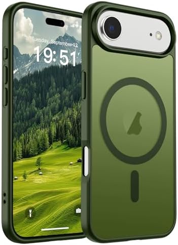 SUPFINE Magnetic for iPhone 12 Mini Case & iPhone 13 Mini Case  Compatible with MagSafe   Military Grade Drop Protection  Slim Translucent Matte Shockproof Phone Cover Black