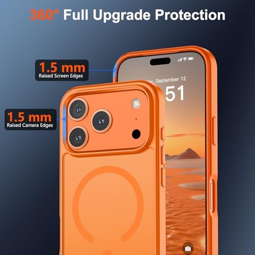 SUPFINE Magnetic for iPhone 12 Mini Case & iPhone 13 Mini Case  Compatible with MagSafe   Military Grade Drop Protection  Slim Translucent Matte Shockproof Phone Cover Black