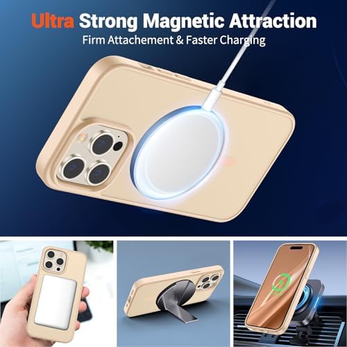 SUPFINE Magnetic for iPhone 12 Mini Case & iPhone 13 Mini Case  Compatible with MagSafe   Military Grade Drop Protection  Slim Translucent Matte Shockproof Phone Cover Black