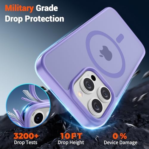 SUPFINE Magnetic for iPhone 12 Mini Case & iPhone 13 Mini Case  Compatible with MagSafe   Military Grade Drop Protection  Slim Translucent Matte Shockproof Phone Cover Black